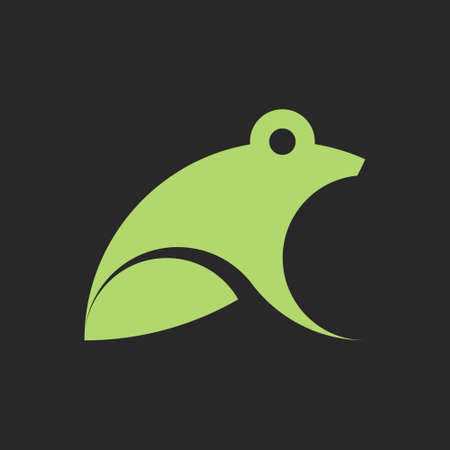 Vector frog in golden ratio style. Editable illustrationのイラスト素材