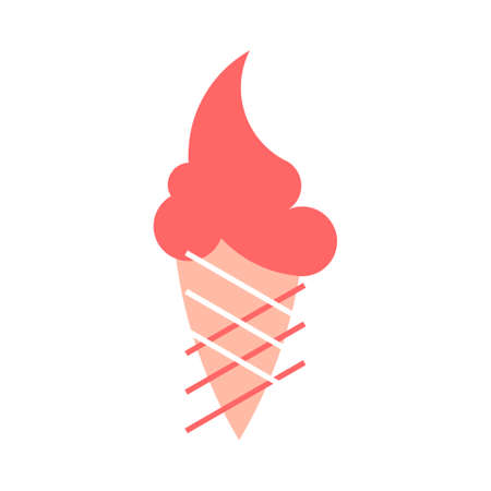 Vector ice cream in golden ratio style. Editable illustrationのイラスト素材