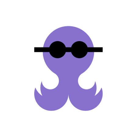Vector octopus in golden ratio style. Editable illustrationのイラスト素材