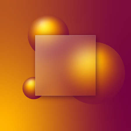 Vector background in glass morphism style . Editable illustrationのイラスト素材
