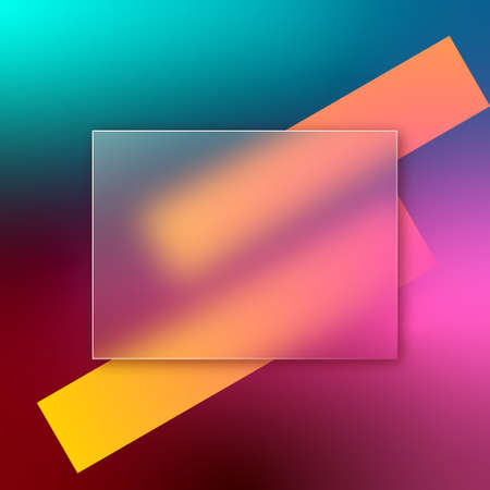 Vector background in glass morphism style . Editable illustration