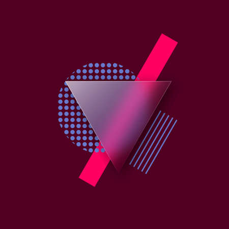 Vector background in glass morphism style . Editable illustrationのイラスト素材