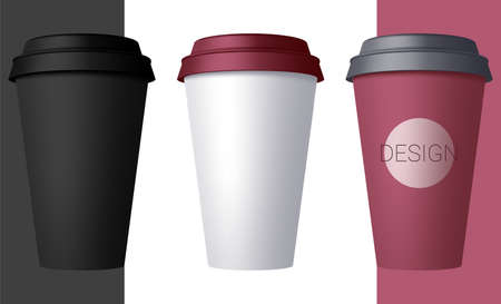 Vector coffee cup in mesh gradient styleのイラスト素材