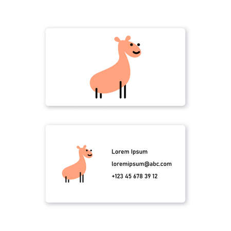 Vector giraffe in bold line style . Editable illustrationのイラスト素材