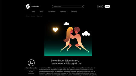 Vector love in gradient style . Editable illustrationのイラスト素材