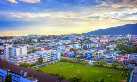 City view,Chiang mai city view,Thailand,north of Thailandのeditorial素材
