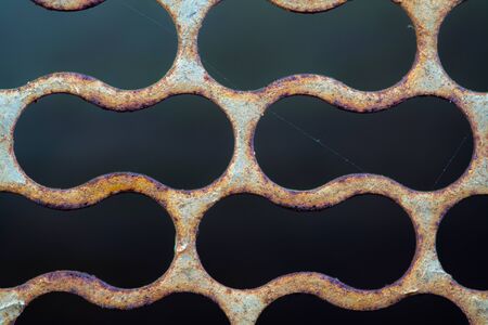Mousetrap cage or rat trap cage was covered with rust and corrosion,background and textures.の写真素材
