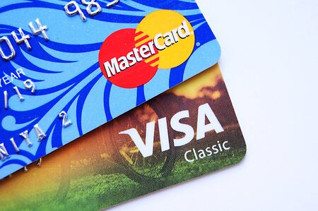 Visa, Mastercard, credit card, debit cardのeditorial素材