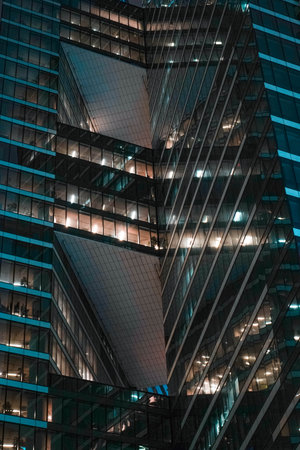 Glass Skyscrapers of Moscow City Business Centerの写真素材