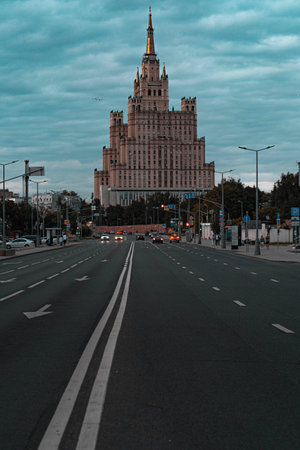 High-Rise Building on Kudrinskaya Squareの写真素材