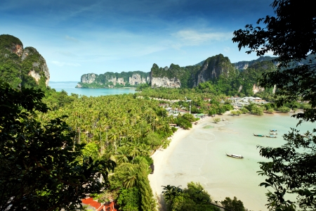 The Viewpoint Railay beach in Krabi Thailand の写真素材