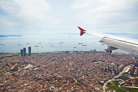 The view from the flight to Istanbul. Turkeyの写真素材