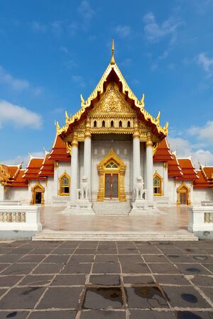 The marble temple. Wat Benchamabophit the beautiful marble temple in Bangkok, Thailand. Landmark Bangkok.の写真素材