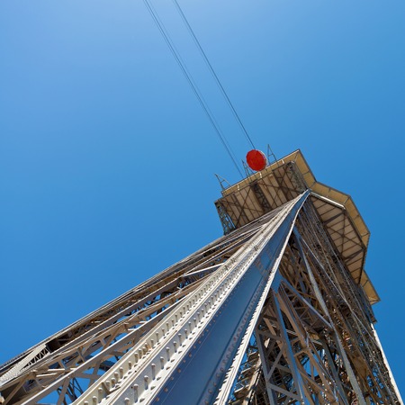Torre de St. Sebastia Cable Cars, Attractions in Barcelona, Spainのeditorial素材