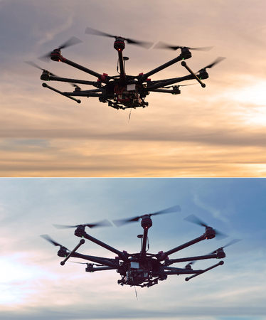 Professional copter for shooting photos and videosの写真素材