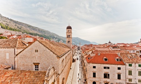Beautiful view of the walled city, Dubrovnik Croatiaの写真素材