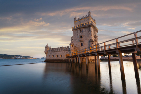 Belem Tower on the Tagus River.の写真素材