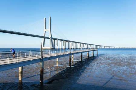 Vasco da Gama bridge in Lisbon, Portugal
