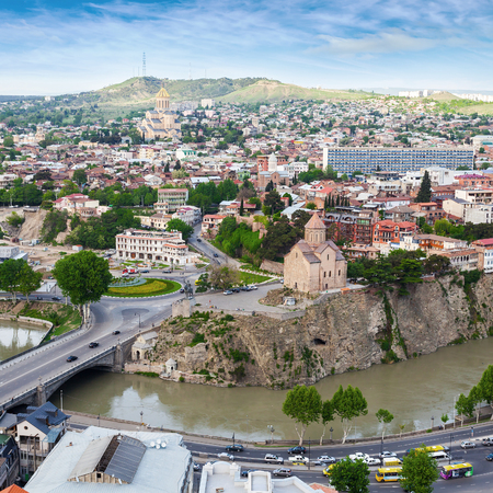 View of Tbilisi city panorama, Georgia.