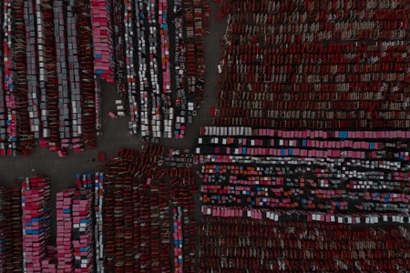 Warehouses for refrigeration plants, containers.の写真素材