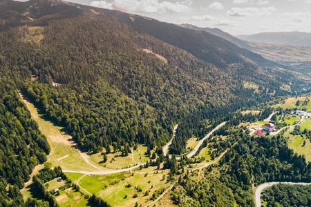 Beautiful view of the Carpathian mountains in summer.の写真素材
