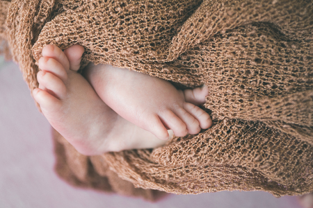 The heels of the newbornの写真素材