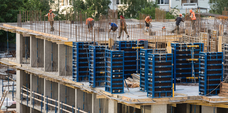 Construction of an apartment house