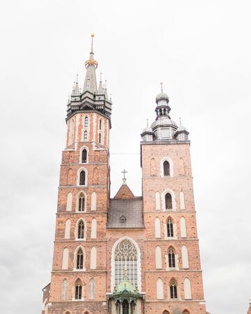 Church of St. Mary in the main Market Square. Krakow.のeditorial素材