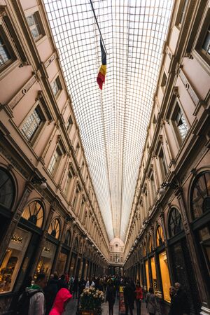 Royal Galleries of Saint Hubert in Brussels, Belgiumのeditorial素材