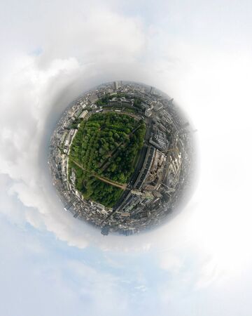 Aerial view Panorama 360 degrees Brussels, Royal Palace.の写真素材
