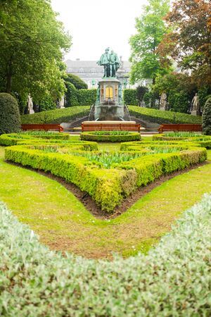 Square of Petit Sablon, Brussels, Belgiumのeditorial素材
