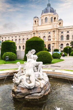 Museum Quarter or Maria Teresa Square overlooking the Natural History Museum in Vienna, Austriaのeditorial素材