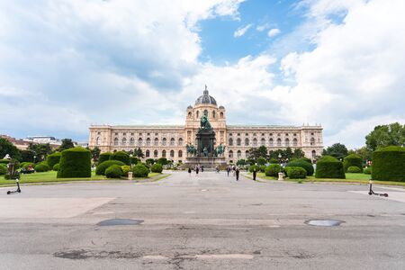 Museum Quarter overlooking the Natural History Museum in Vienna, Austriaのeditorial素材