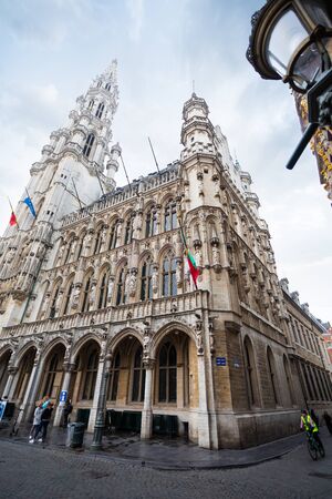 Brussels, Belgium - May 02, 2019: City Hall on the central square Grand place in Brussels, Belgiumのeditorial素材