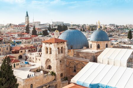 Church of the Holy Sepulcher, Jerusalem, Israel. Top view.の写真素材