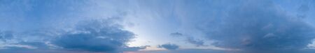Panoramic view of evening sky. Large panorama of sunset skyの写真素材