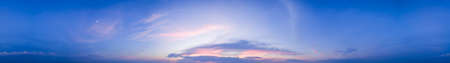 Large panorama with sunset sky with multicolor cloudsの写真素材
