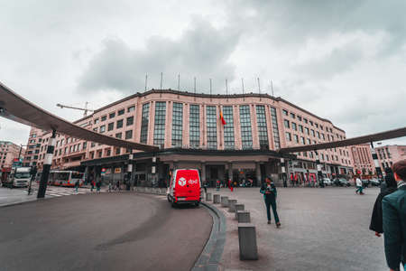 Station building in Brussels, Belgiumのeditorial素材
