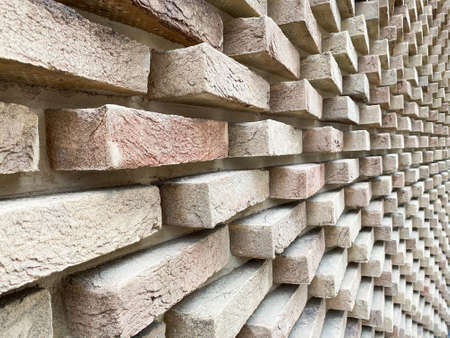 Brick wall with a radius with an interesting decorative effect