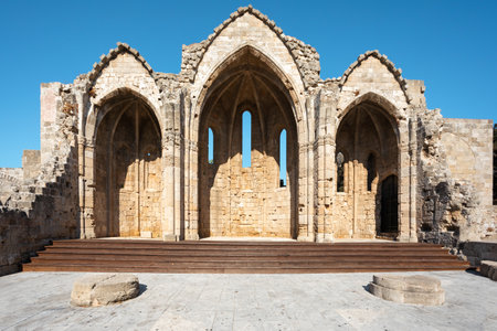 Virgin Mary of the Burgh Church in Rodos islandの写真素材