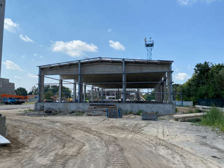 Precast concrete structures of a public building.の写真素材