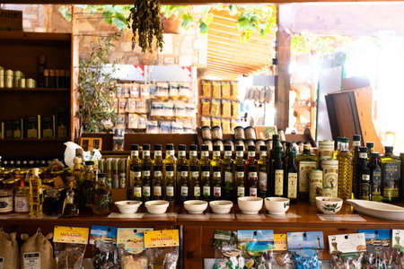 Shop with local products in Rhodes, Greeceのeditorial素材