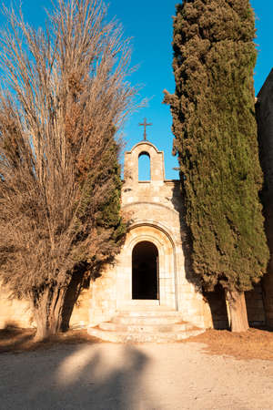 The territory of Filerimos Monastery on the island of Rhodes in Greeceの写真素材