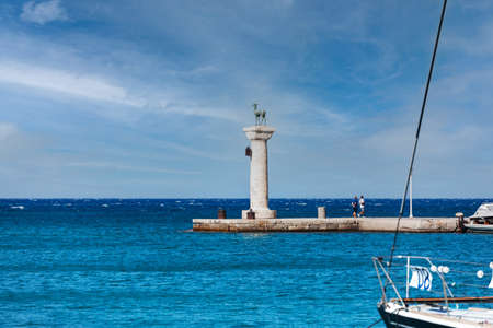 The Colossus of Rhodes in Rhodes, Greeceの写真素材