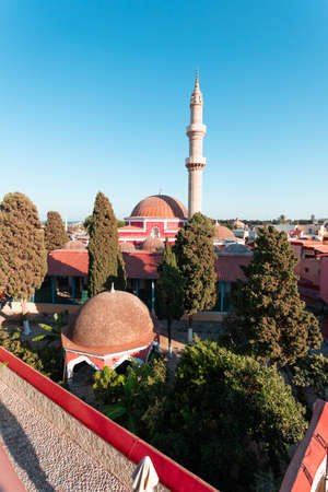 Mosque of Suleiman on the island of Rhodes in the old town, Greeceの写真素材