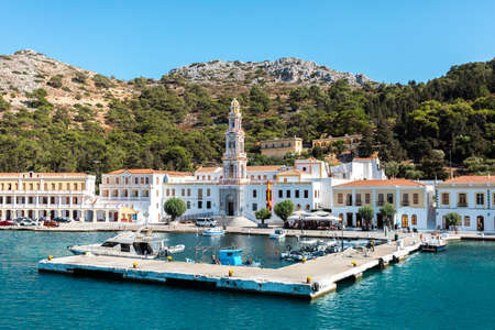 Sacred Monastery of Saint Archangel Michael the Panormitis. Symi island, Greece.の写真素材