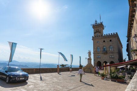 Palazzo Pubblico in the republic San Marino, Italyのeditorial素材