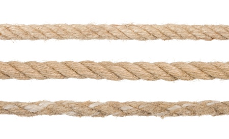 ship ropes isolated on white backgroundの写真素材