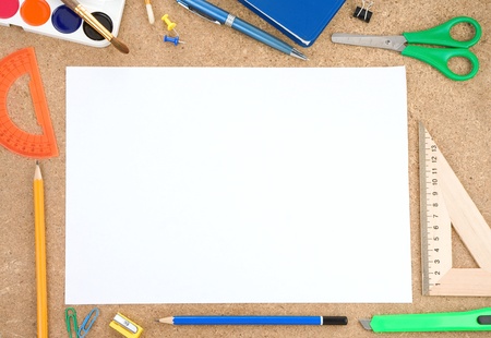 school and office accessory with blank sheet school and office accessory with blank sheet