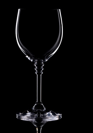 glass wine isolated on black backgroundの写真素材